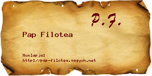 Pap Filotea névjegykártya